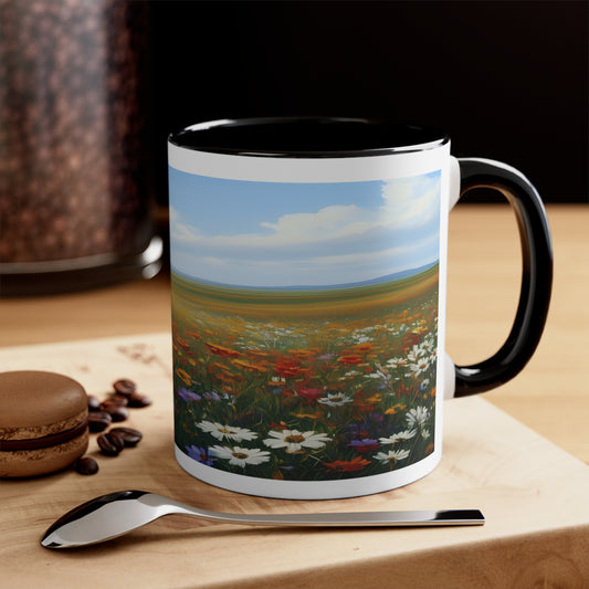 wild flower field mug